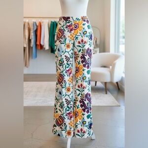 LA DoubleJ Saturday Night Multicolor Floral Flare Pants